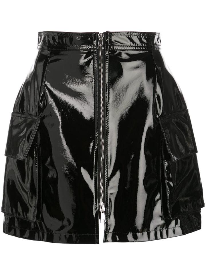 Natasha Zinko Zip Front Mini Skirt - Black
