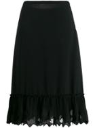 See By Chloé Embroidered Midi Skirt - Black