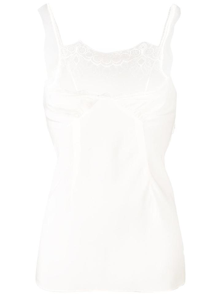 Victoria Beckham Lace Decollete Cami Top - Neutrals