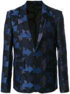 Les Hommes Arrow Embroidered Blazer - Blue