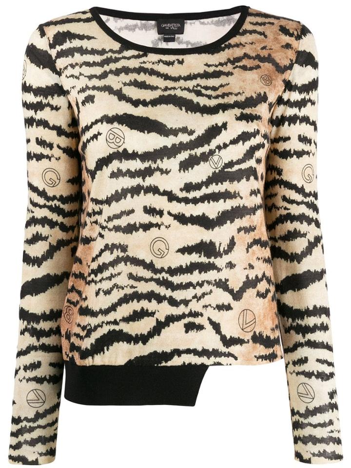 Giambattista Valli Tiger Print Jumper - Neutrals
