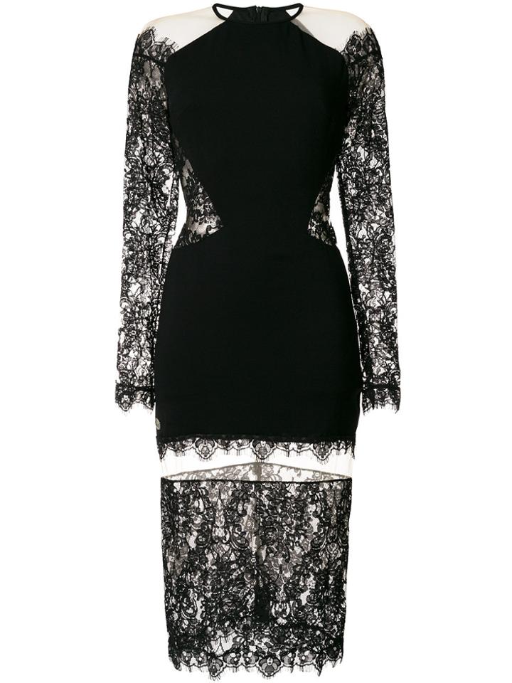 Philipp Plein Laced Lack Dress - Black