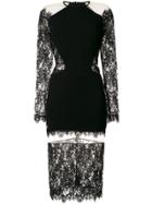 Philipp Plein Laced Lack Dress - Black