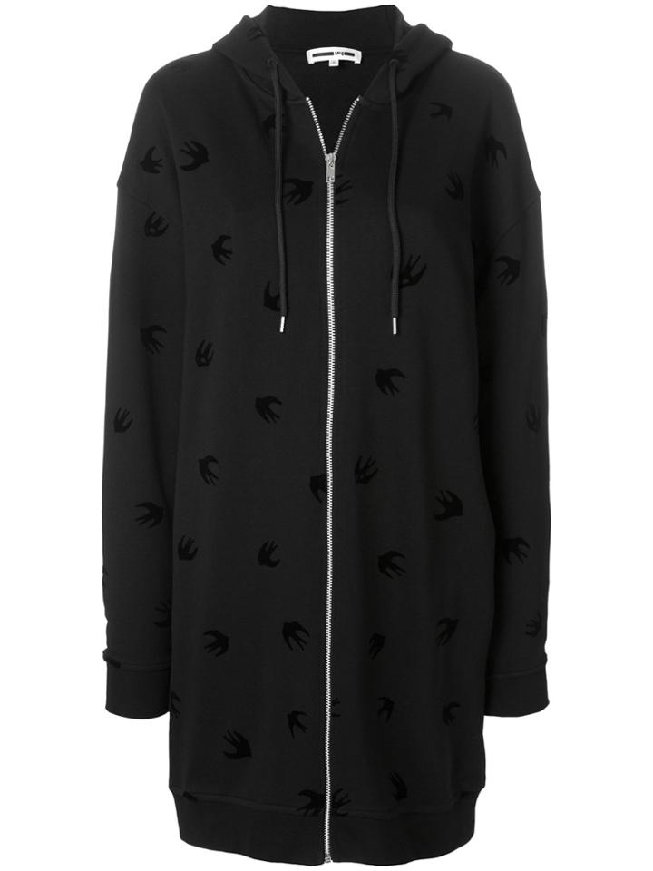 Mcq Alexander Mcqueen Oversized Zip Front Hoodie - Black