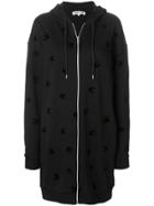 Mcq Alexander Mcqueen Oversized Zip Front Hoodie - Black
