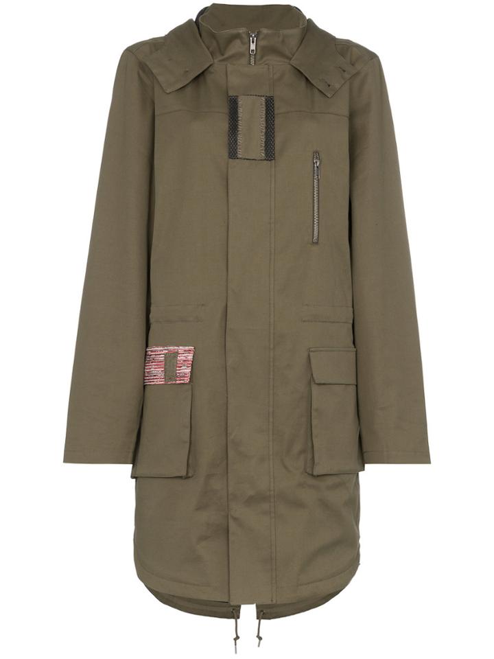 78 Stitches Patch Detail Parka - Green