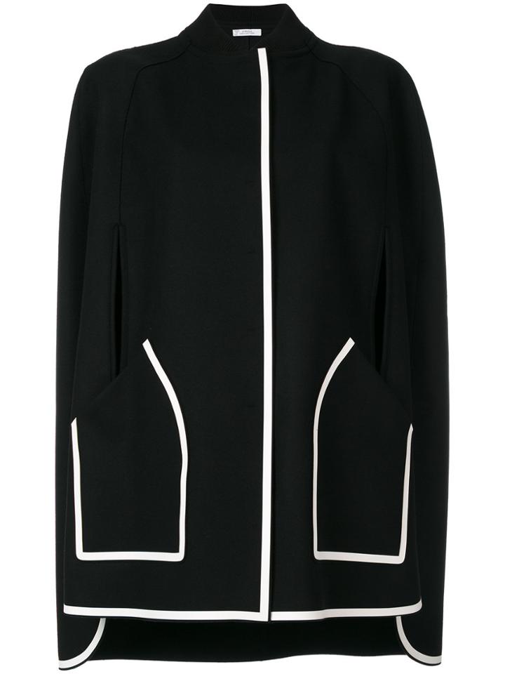 Versace Collection Snap Fastening Cape - Black