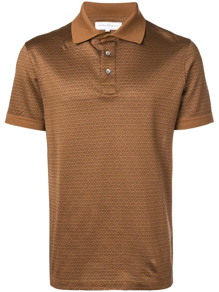 Salvatore Ferragamo Gancio Polo T-shirt - Brown