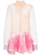 Viktor & Rolf Swirl Lace Mini Dress - Pink