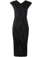 Issey Miyake Palm Tree Dress, Women's, Size: 2, Black, Polyester/polyurethane/silk