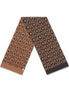 Gucci Bees And Stars Gg Jacquard Scarf - Brown