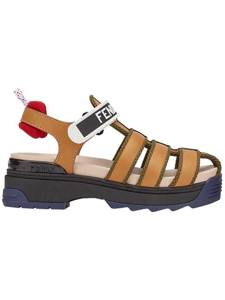Fendi Strappy Sandals - Neutrals