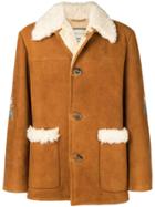 Gucci Floral Embroidered Coat - Brown