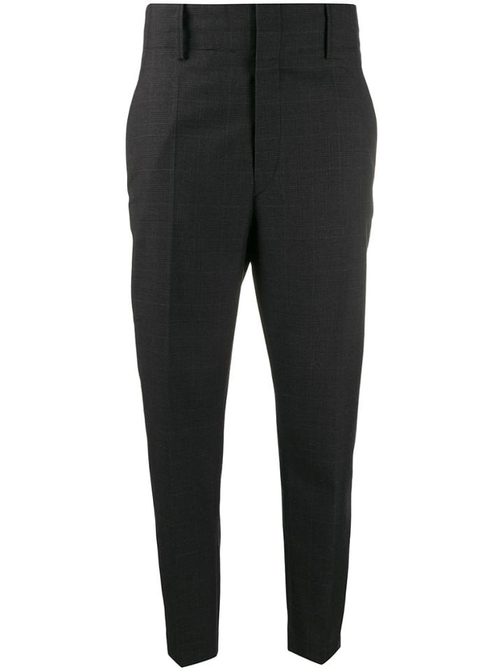 Isabel Marant Étoile Check Pattern High-waisted Trousers - Grey
