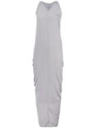 Rick Owens Long Moody Gown, Women's, Size: 42, Grey, Silk/acetate