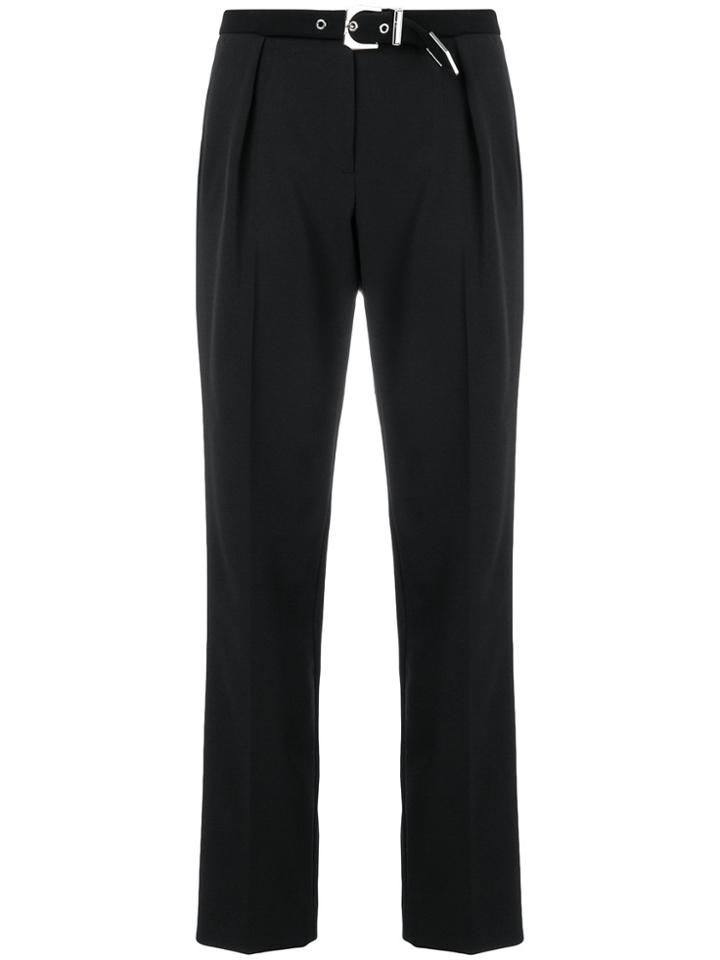 Versus High-waist Belt Trousers - Black