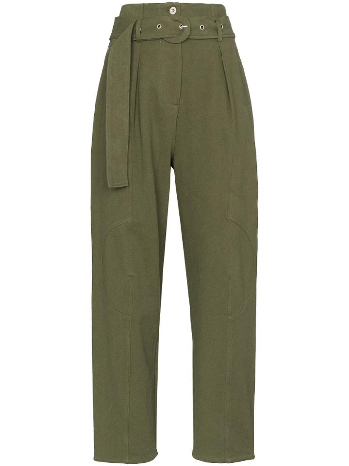 Low Classic High-waist Trousers - Green