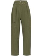 Low Classic High-waist Trousers - Green