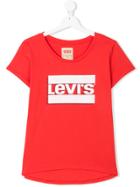 Levi's Kids Teen Shadow Logo Print T-shirt - Red