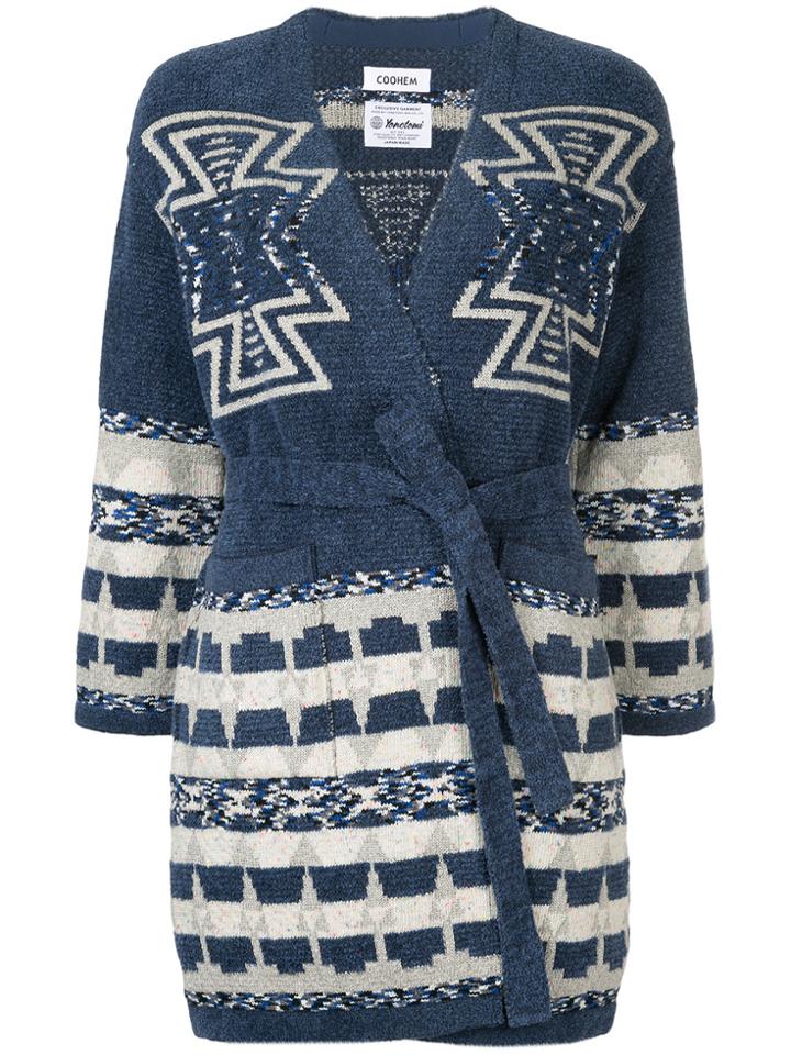 Coohem Spring Native Knit Cardigan - Blue