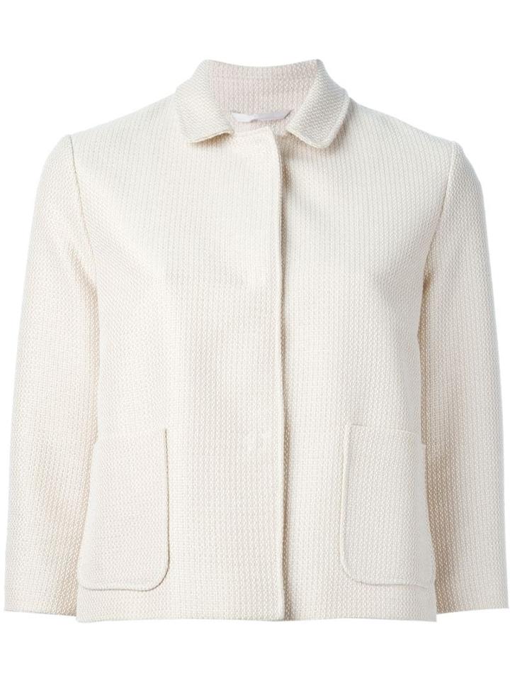 Eleventy Three-quarter Sleeve Jacket, Women's, Size: 42, Nude/neutrals, Polyester/cotton/acrylic