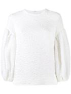 Rosie Assoulin Blouson Sleeve Top, Women's, Size: Xs, White, Silk/polyamide/cotton/silk