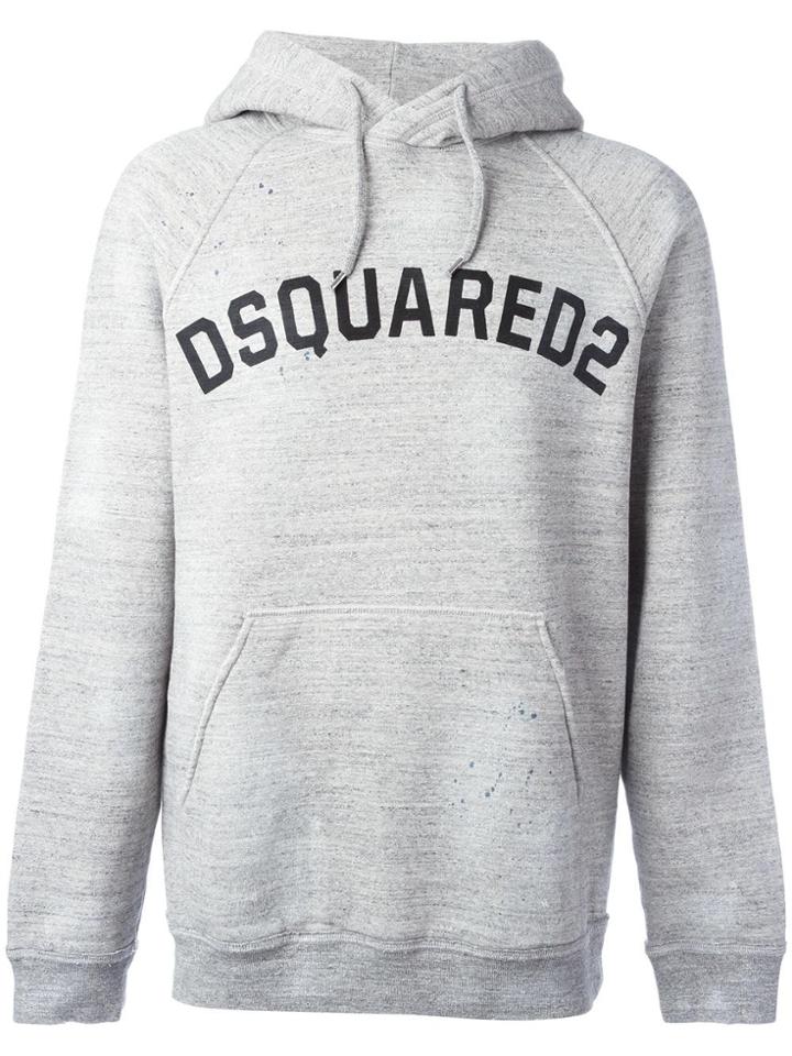 Dsquared2 Chest Logo Hoodie - Grey