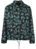 Ami Alexandre Mattiussi Plants Print Hooded Jacket - Black