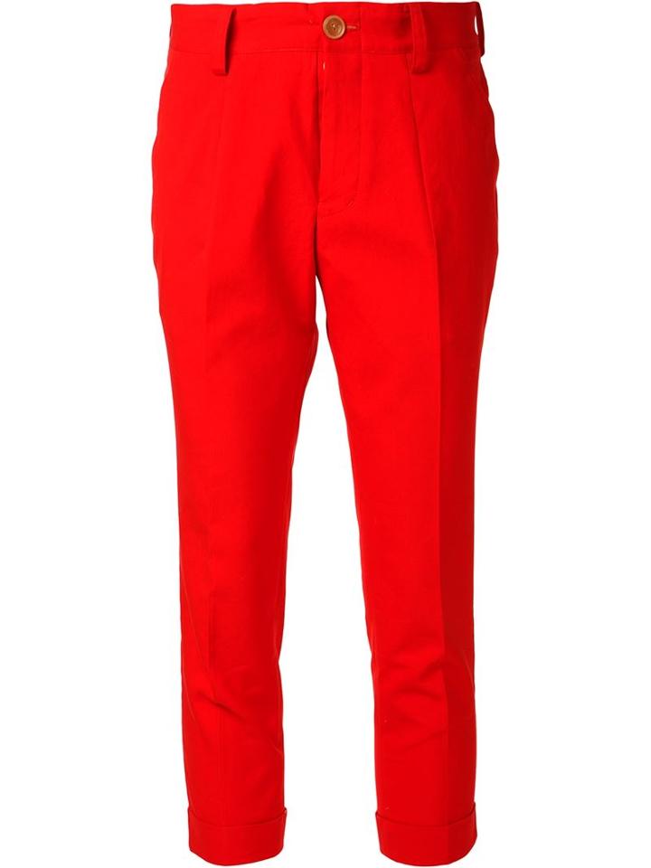 Arts & Science Cropped Trousers, Women's, Size: 1, Red, Cotton