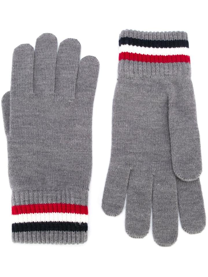 Moncler Logo Patch Gloves - Grey