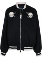Lost Daze Good Boy Embroidered Bomber Jacket - Black