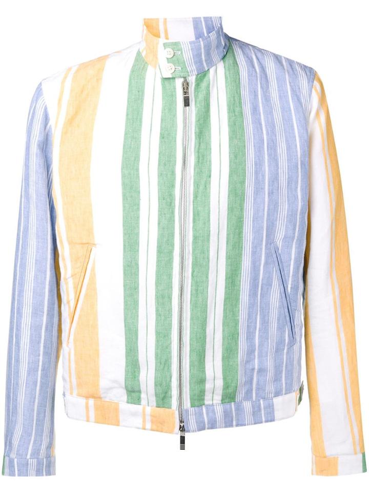 Thom Browne Blanket Linen Barracuda Jacket - Blue