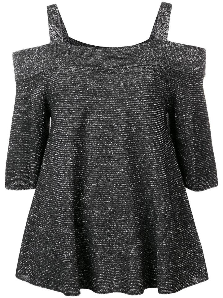 Liu Jo Off-shoulder Knitted Top - Black