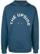 The Upside Logo Print Hoodie - Blue