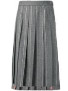 Thom Browne Shadow Stripe Flannel Skirt - Grey