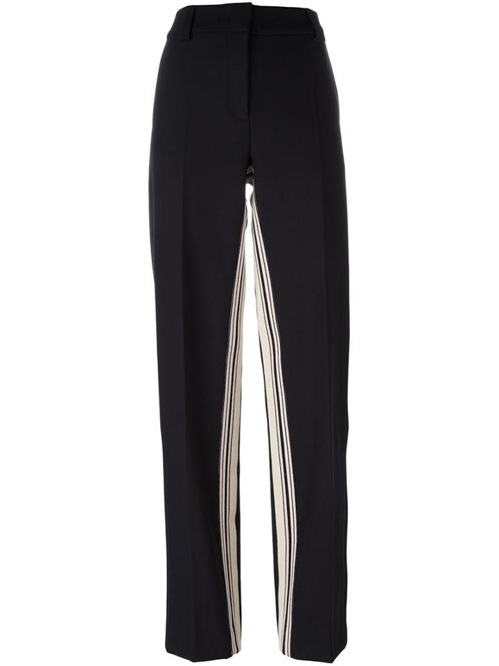 Cédric Charlier Inner Stripe Straight Trousers