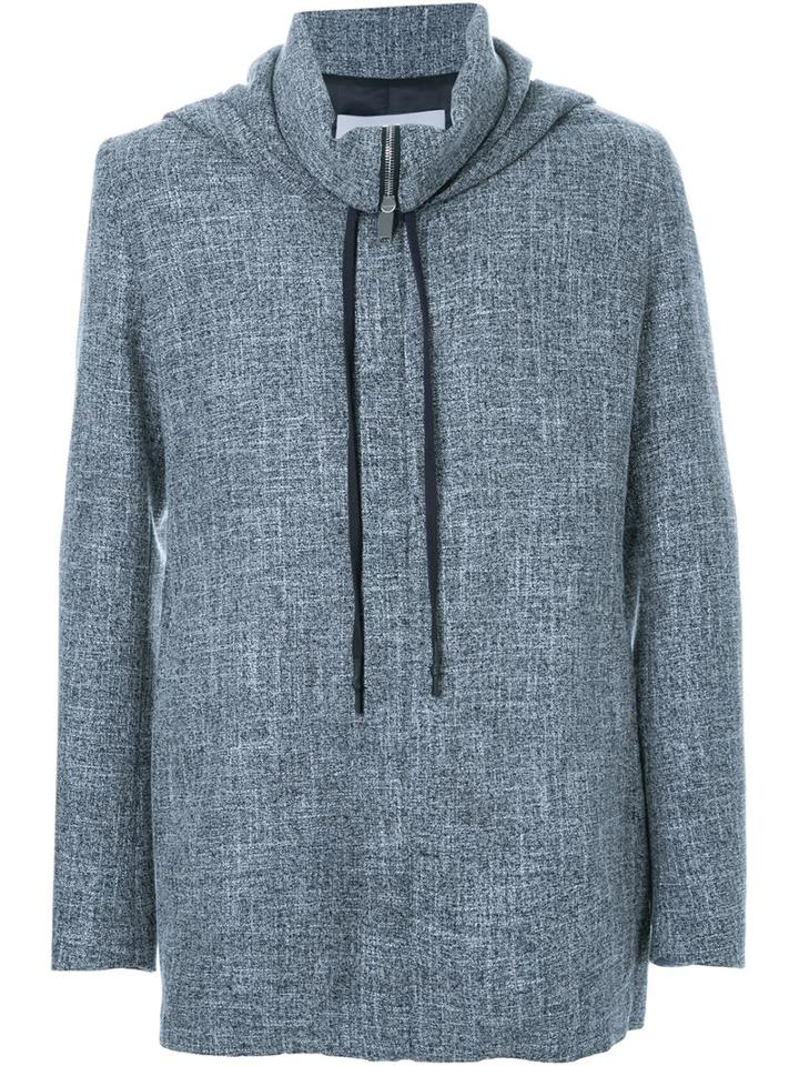 Strateas Carlucci Hooded Brace Jacket, Men's, Size: Xl, Grey, Linen/flax/polyethylene/viscose