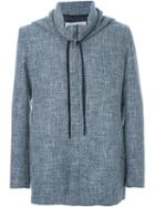 Strateas Carlucci Hooded Brace Jacket, Men's, Size: Xl, Grey, Linen/flax/polyethylene/viscose