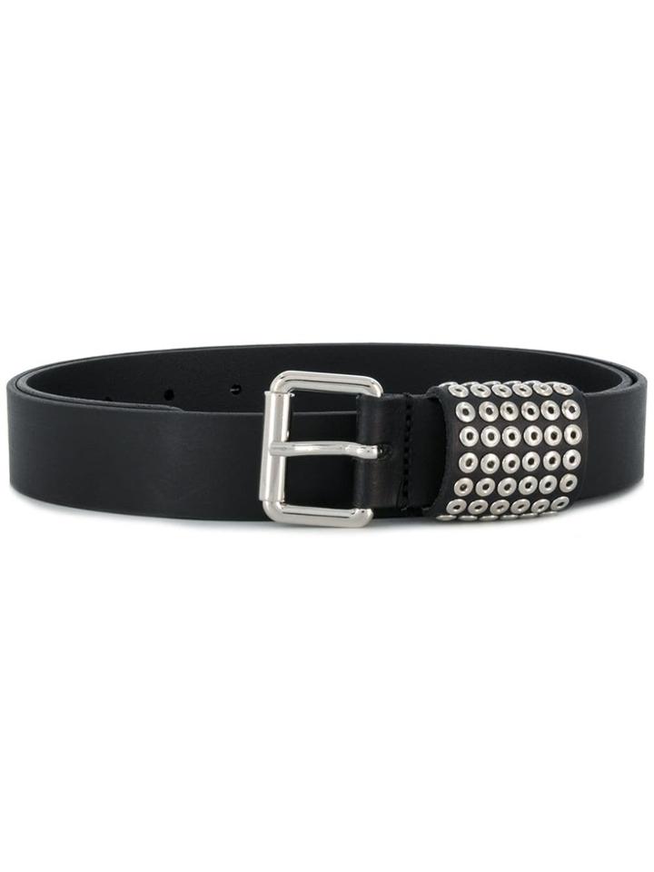 Diesel Eyelet-detailed Belt - Black