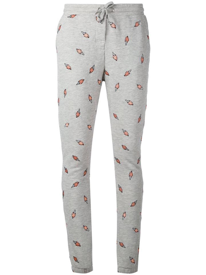 Zoe Karssen - Ice Cream Print Joggers - Women - Cotton/polyester - S, Grey, Cotton/polyester