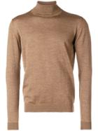 Roberto Collina Turtleneck Fine Knit Sweater - Brown