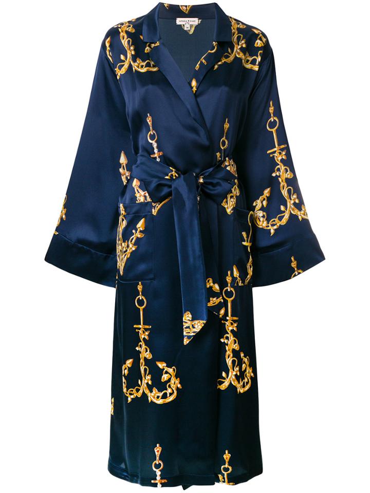 Natasha Zinko Printed Robe - Blue