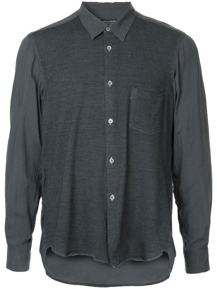 Comme Des Garçons Pre-owned Knit Front Shirt - Grey