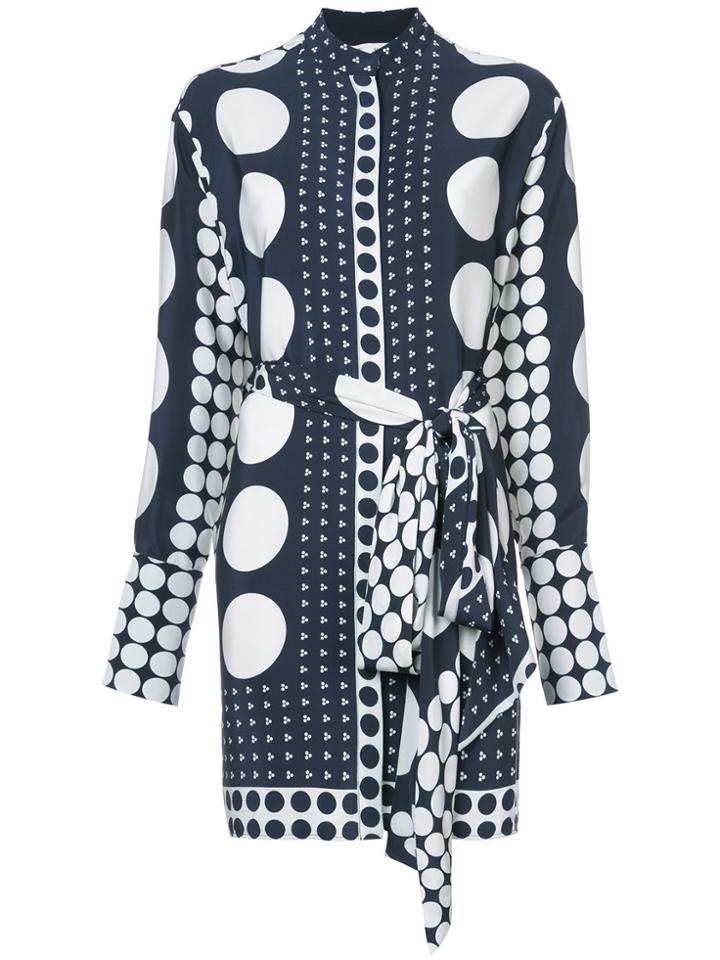 Dvf Diane Von Furstenberg Printed Shirt Dress - Blue