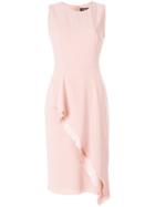 Paule Ka Ruffled Shift Dress - Pink & Purple