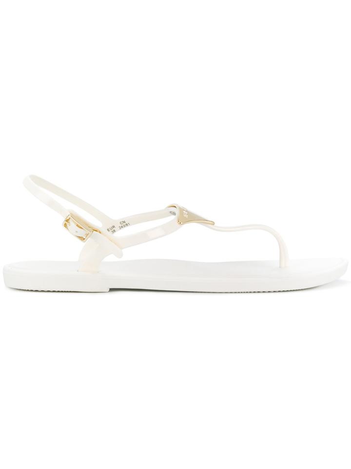 Emporio Armani Rubber Jelly Infradito Sandal - White