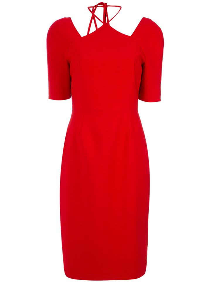 Olympiah Cut Out Details Midi Dress - Red