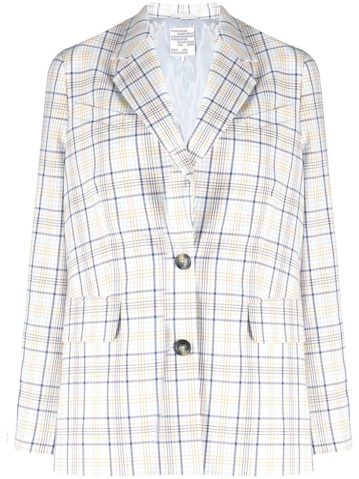 Baum Und Pferdgarten Brianna Paw Check Blazer - Blue