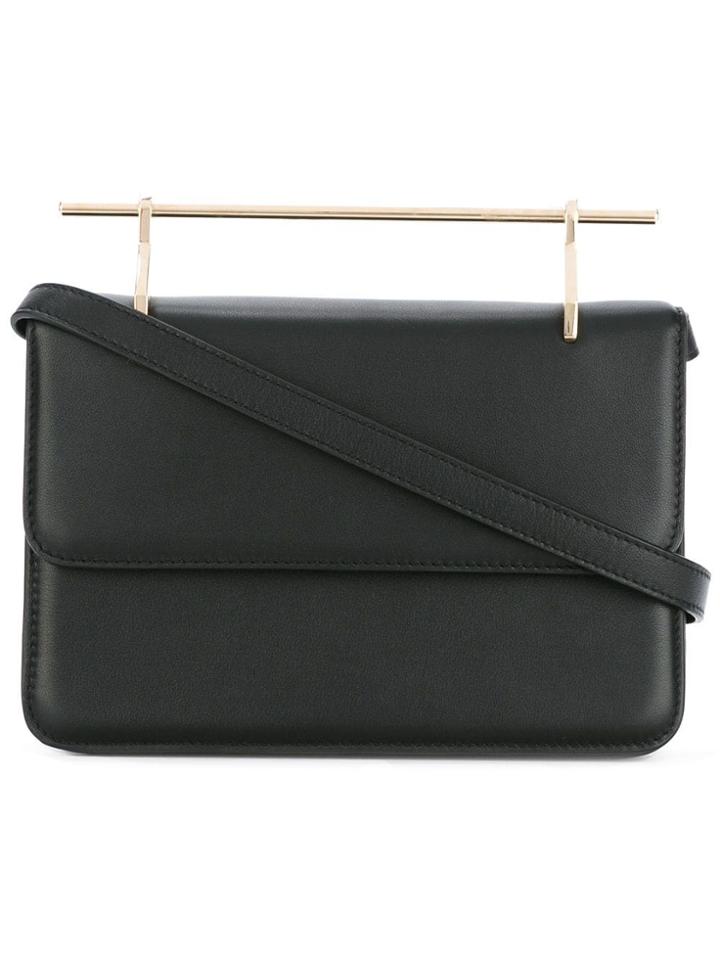 M2malletier Metallic Handle Shoulder Bag - Black