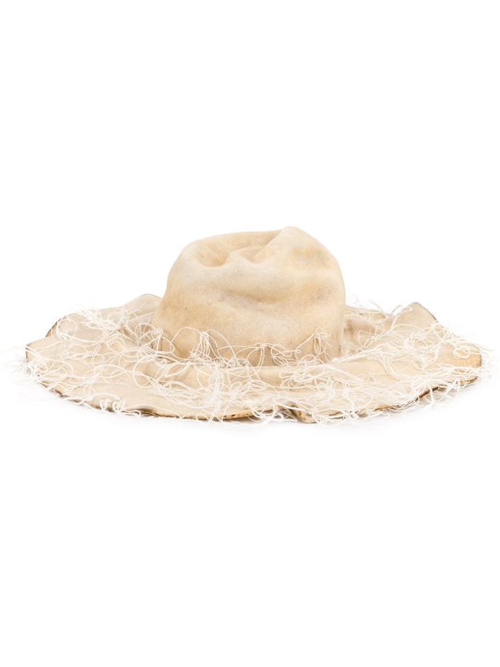 Horisaki Design & Handel String Wide Brim Hat - Nude & Neutrals
